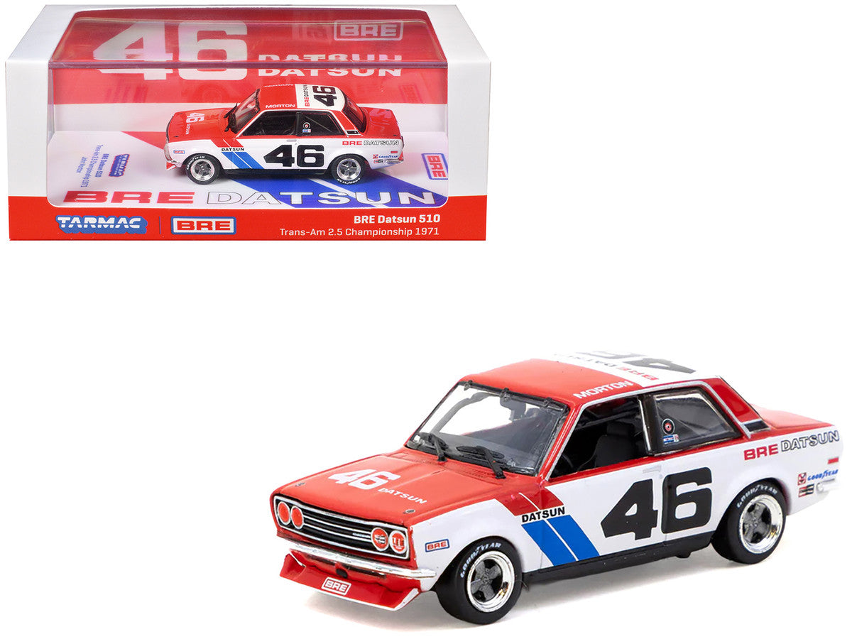 Datsun 510 #46 John Morton "Brock Racing Enterprises" Winner "Trans-Am 2.5 Championship" (1971) "Hobby64" Series 1/64 Diecast Model Car by Tarmac Works Tarmac Works
