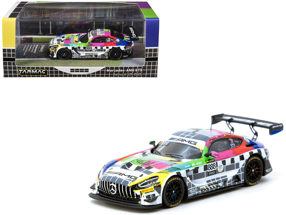 Mercedes-AMG GT3 #888 Maro Engel - Mikael Grenier - Maxime Martin "GruppeM Racing" "Bathurst 12 Hour" (2025) "Hobby64" Series 1/64 Diecast Model Car by Tarmac Works-0