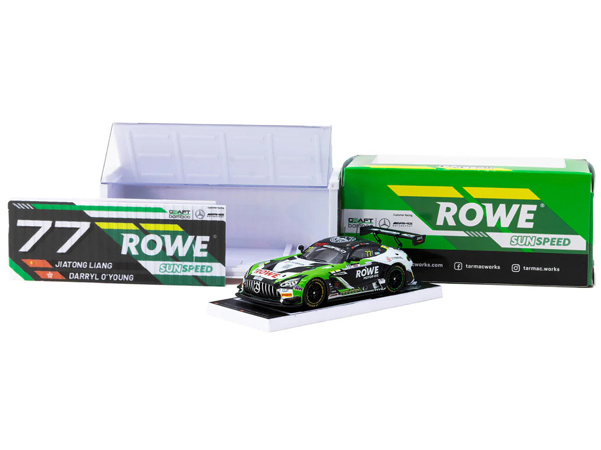 Mercedes-AMG GT3 #77 Liang Jiatong - Darryl O'Young "Craft-Bamboo Racing" "GT World Challenge Asia 2025 - Beijing Season Finale" (2025) with Container Display Case "Hobby64" Series 1/64 Diecast Model Car by Tarmac Works-3