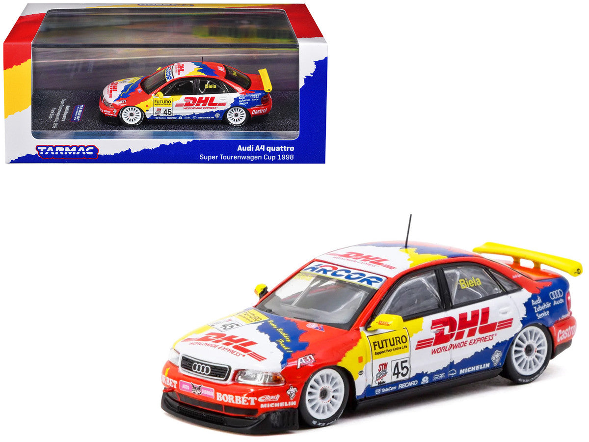 Audi A4 Quattro #45 Frank Biela "Super Tourenwagen Cup" (1998) "Hobby64" Series 1/64 Diecast Model Car by Tarmac Works Tarmac Works