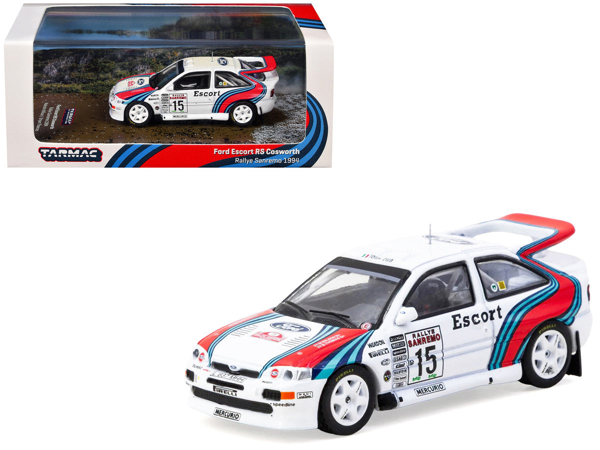 Ford Escort RS Cosworth WRC #15 Malcolm Wilson - Bryan Thomas "Rallye Sanremo" (1994) "Hobby64" Series 1/64 Diecast Model Car by Tarmac Works Tarmac Works