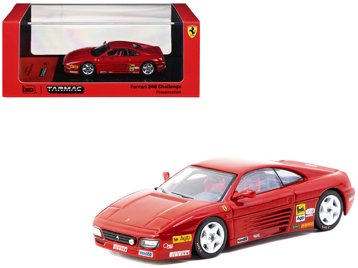 Ferrari 348 Challenge "Presentation Version" Red "Hobby64" Series 1/64 Diecast Model by Tarmac Works-2