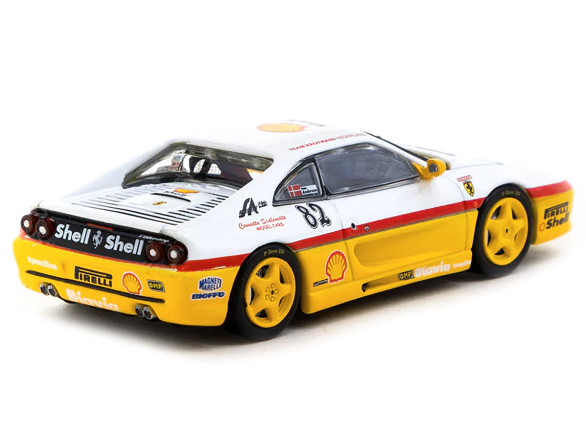 Ferrari F355 Challenge #82 Peter Andersen "Team Kroymans - Shell Oil" "Ferrari F355 Challenge" (1999) "Hobby64" Series 1/64 Diecast Model Car by Tarmac Works-2