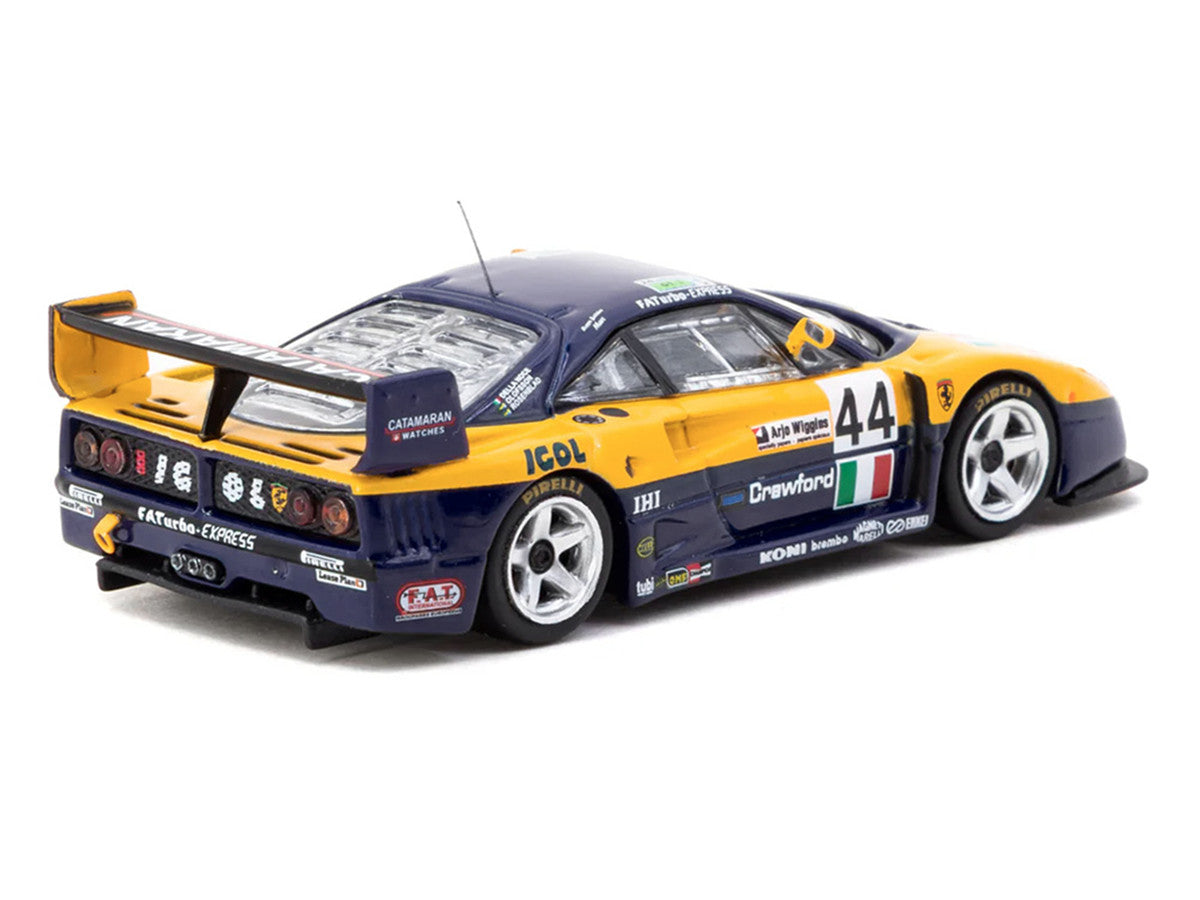 Ferrari F40 GTE #44 Luciano Della Noce - Anders Olofsson - Carl Rosenblad "24 Hours of Le Mans" (1996) "Hobby64" Series 1/64 Diecast Model Car by Tarmac Works-2