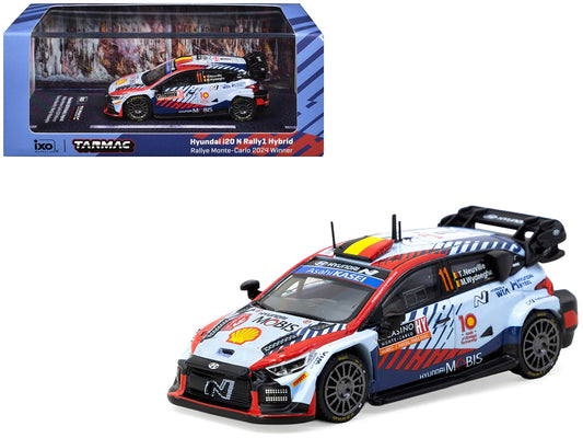 Hyundai i20 N Rally1 Hybrid #11 Thierry Neuville - Martijn Wydaeghe Winner "Rallye Monte-Carlo" (2024) "Hobby64" Series 1/64 Diecast Model by Tarmac Works