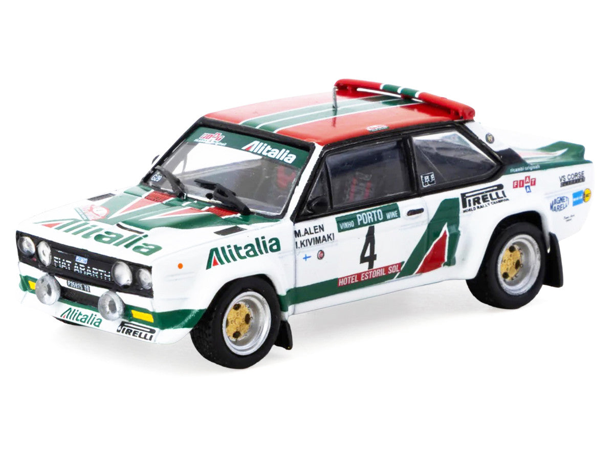 FIAT 131 ABARTH Rally #4 Markku Alen - Ilkka Kivimaki Winner "Rallye de Portugal - Vinho do Porto" (1978) "Hobby64" Series 1/64 Diecast Model Car by Tarmac Works Tarmac Works