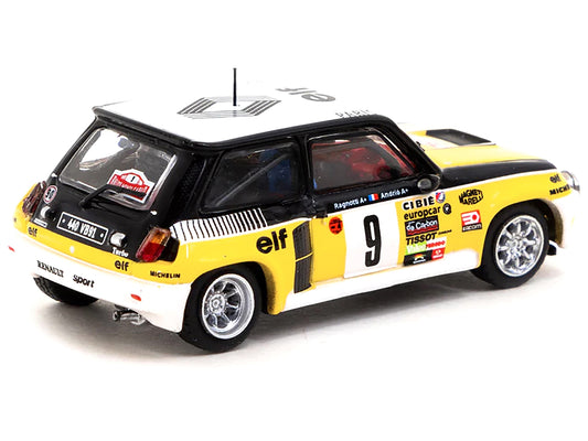 Renault 5 Turbo #9 Jean Ragnotti - Jean-Marc Andrie Winner "Monte Carlo Rally" (1981) "Hobby64" Series 1/64 Diecast Model by Tarmac Works