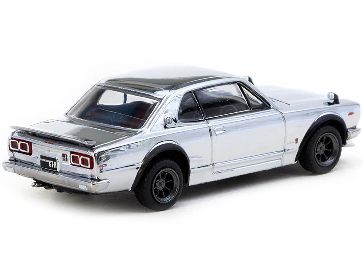 Nissan Skyline HT 2000GT-R RHD (Right Hand Drive) Silver Chrome "Japan Special Edition" "Global64" Series 1/64 Diecast Model Car by Tarmac Works Tarmac Works