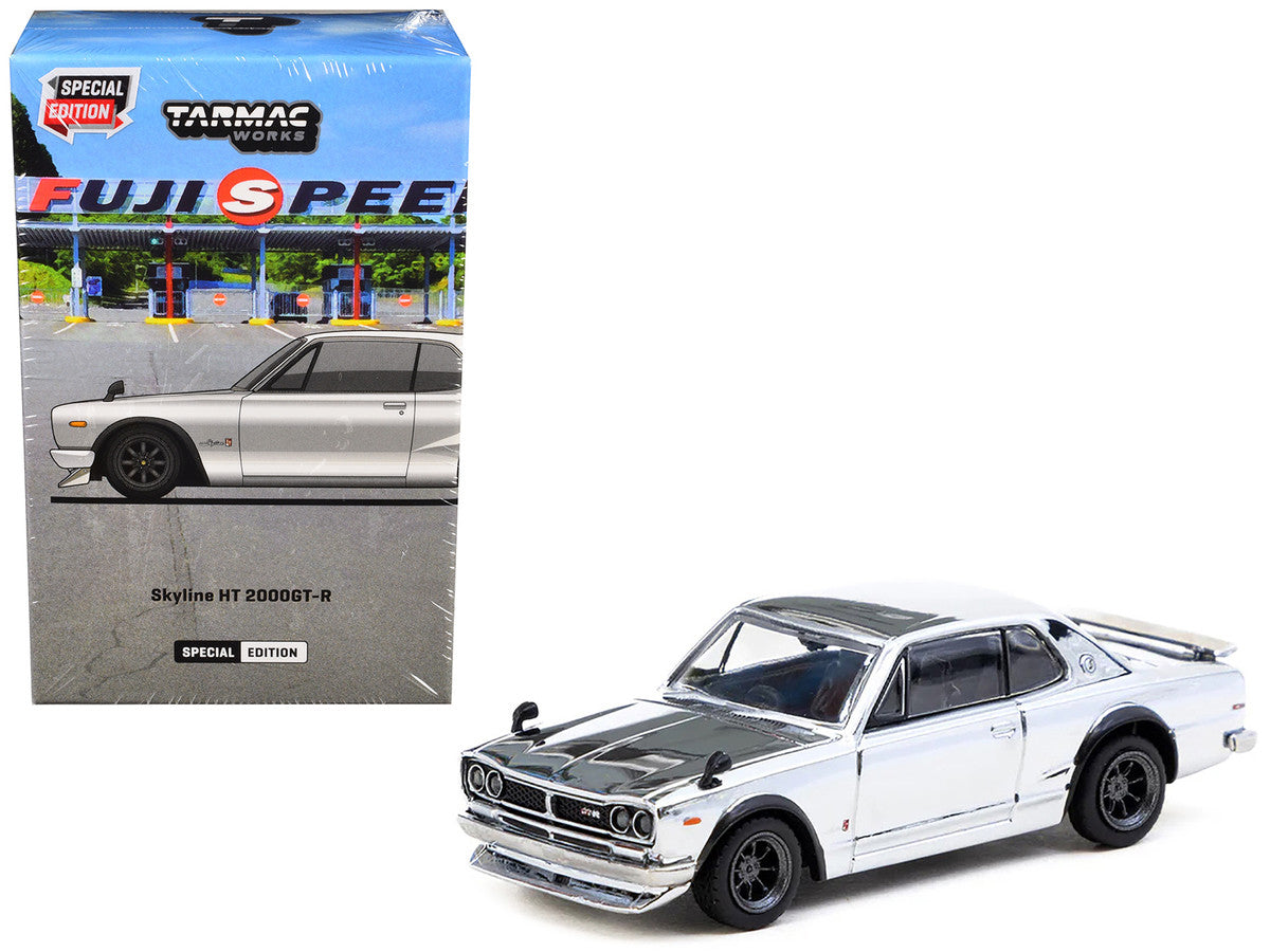 Nissan Skyline HT 2000GT-R RHD (Right Hand Drive) Silver Chrome "Japan Special Edition" "Global64" Series 1/64 Diecast Model Car by Tarmac Works Tarmac Works