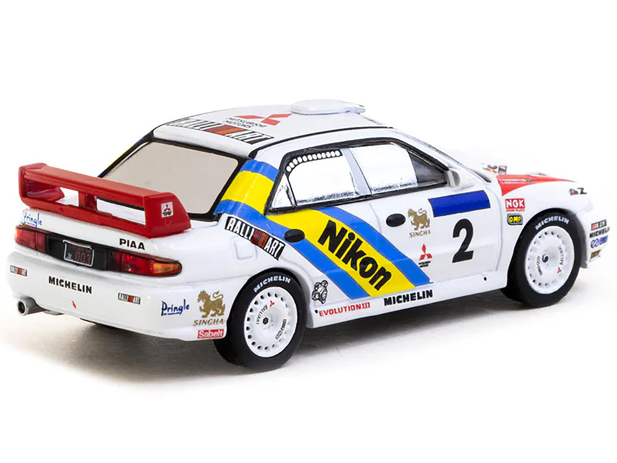 Mitsubishi Lancer Evolution III #2 Kenneth Eriksson - Staffan Parmander Winner "Hong Kong-Beijing Rally" (1995) "Global64" Series 1/64 Diecast Model by Tarmac Works Tarmac Works