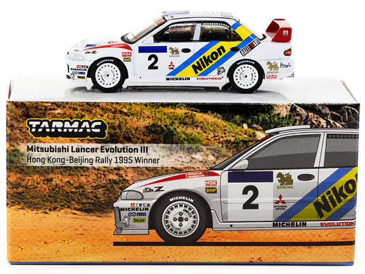 Mitsubishi Lancer Evolution III #2 Kenneth Eriksson - Staffan Parmander Winner "Hong Kong-Beijing Rally" (1995) "Global64" Series 1/64 Diecast Model by Tarmac Works Tarmac Works