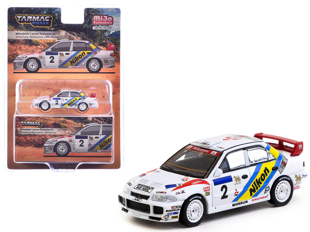 Mitsubishi Lancer Evolution III #2 Kenneth Eriksson - Staffan Parmander Winner "Hong Kong-Beijing Rally" (1995) "Global64" Series 1/64 Diecast Model by Tarmac Works Tarmac Works