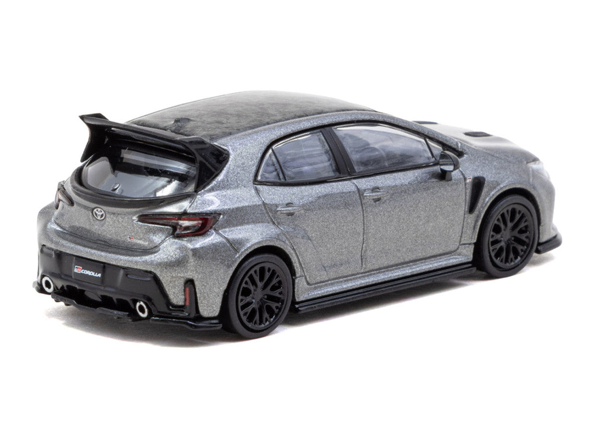 Toyota GR Corolla RHD (Right Hand Drive) Gray Metallic with Metal Oil Can Packaging "Global64" Series 1/64 Diecast Model Car by Tarmac Works Tarmac Works