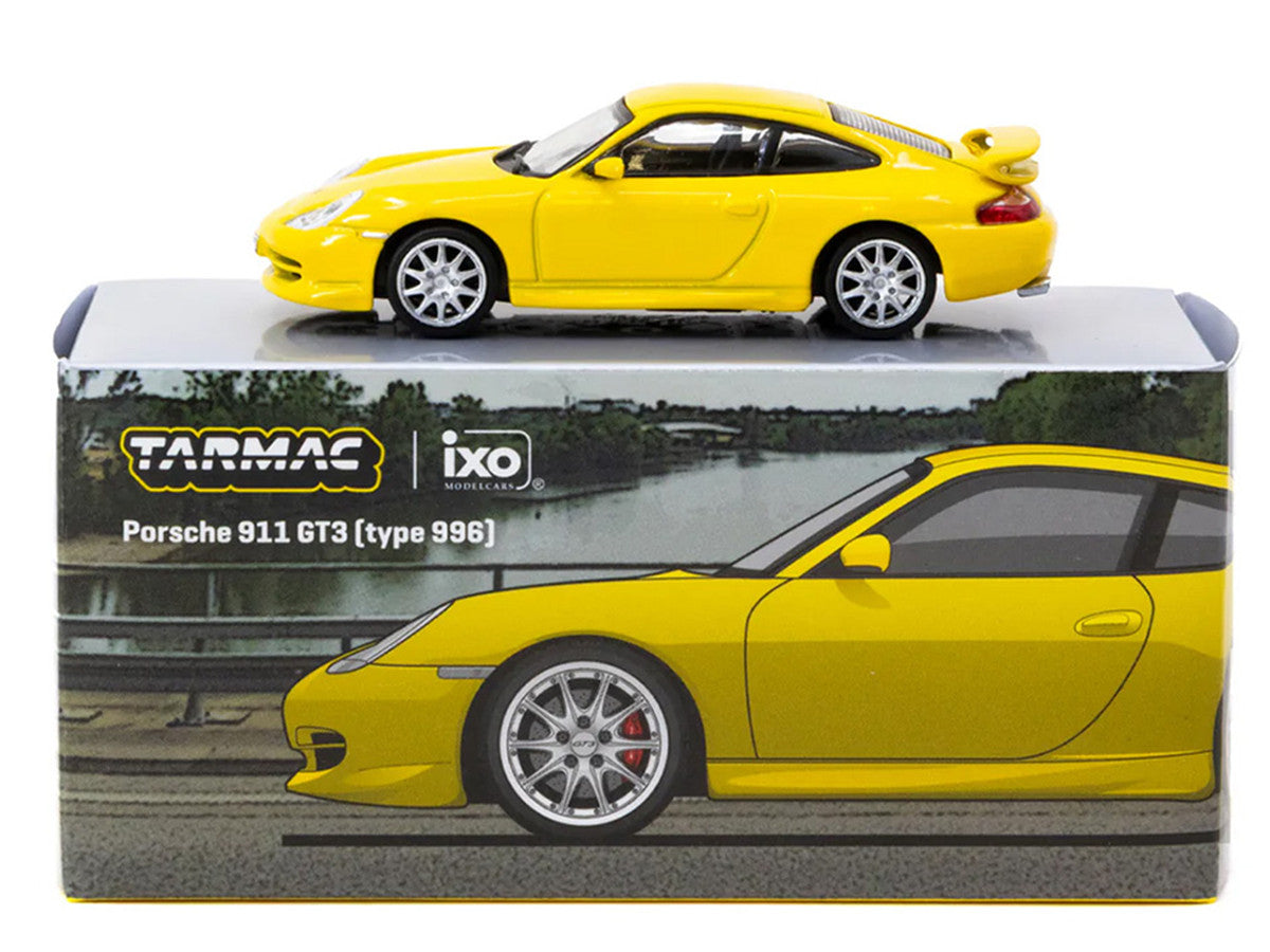 Porsche 911 GT3 (996) Yellow "Global64" Series 1/64 Diecast Model Car by Tarmac Works-1