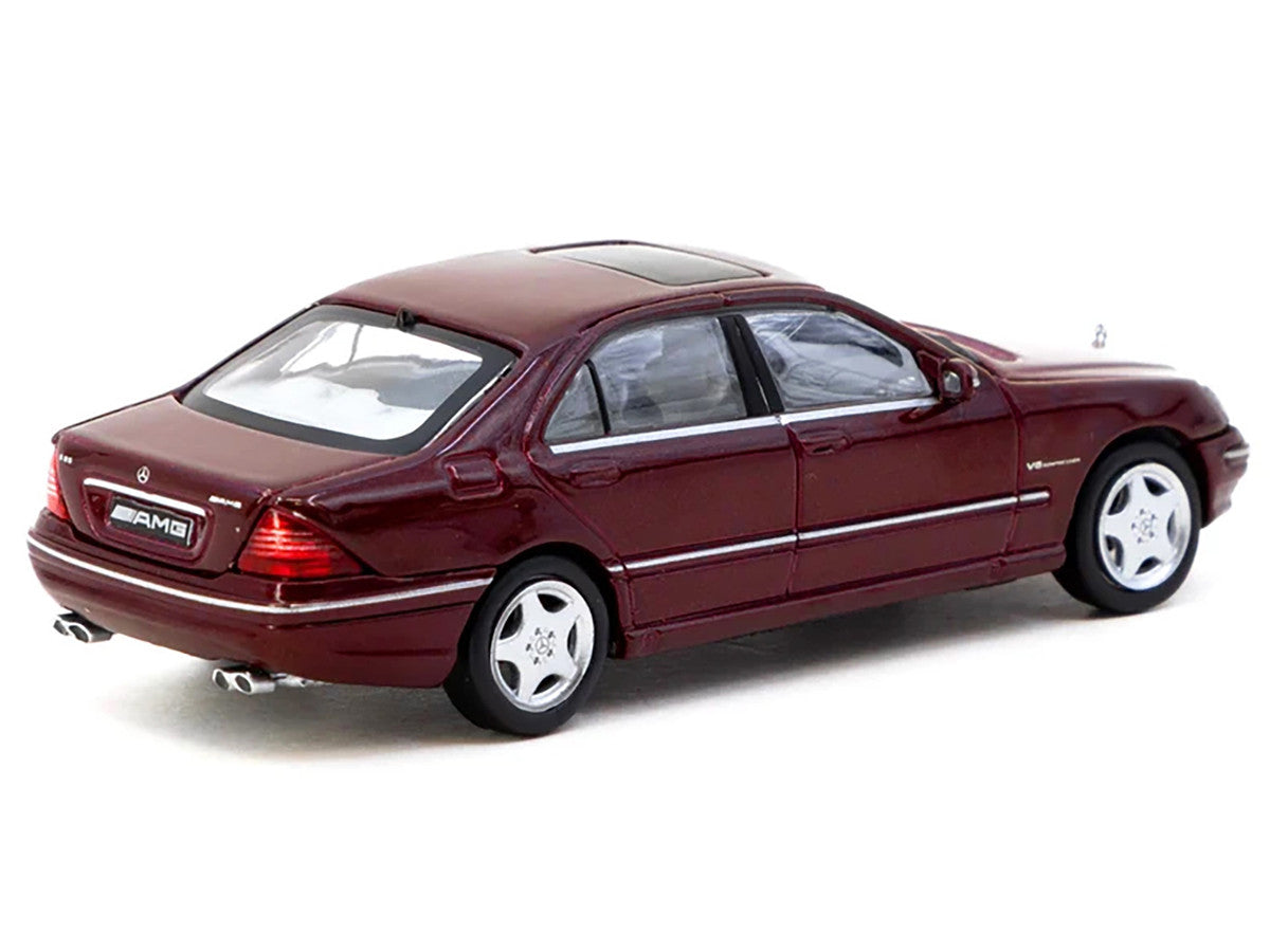Mercedes-Benz S 55 AMG Bordeaux Red Metallic "Global64" Series 1/64 Diecast Model by Tarmac Works Tarmac Works
