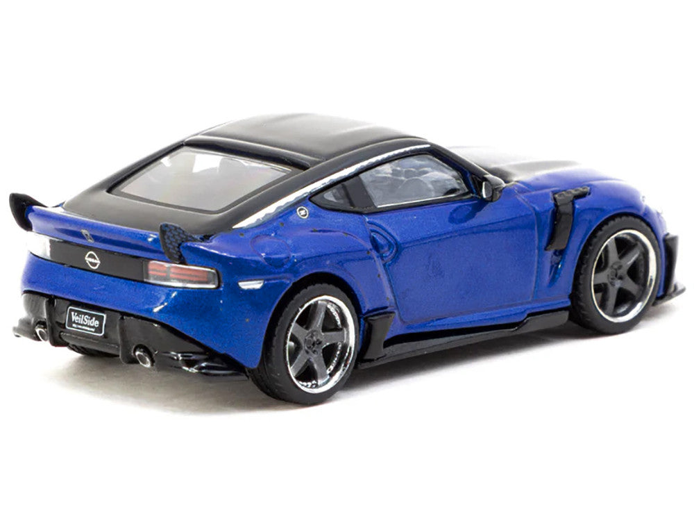Nissan VeilSide FFZ400 Fairlady Z RHD (Right Hand Drive) Blue Metallic with Black Top "Global64" Series 1/64 Diecast Model by Tarmac Works Tarmac Works