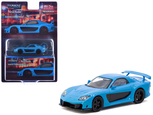 Mazda RX-7 "VeilSide Fortune7" RHD (Right Hand Drive) Blue "Global64" Series 1/64 Diecast Model Car by Tarmac Works Tarmac Works