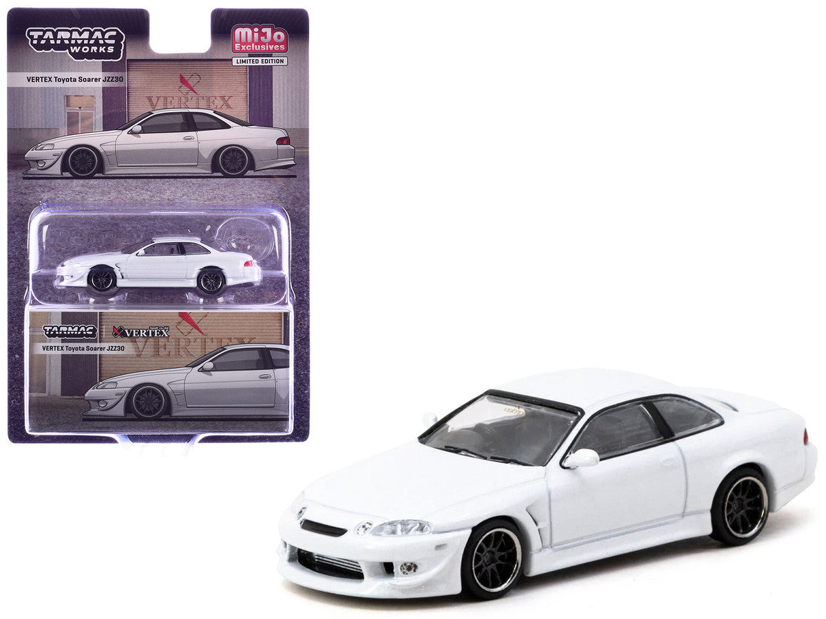 Toyota VERTEX Soarer JZZ30 RHD (Right Hand Drive) White Metallic "Global64" Series 1/64 Diecast Model Car by Tarmac Works-3