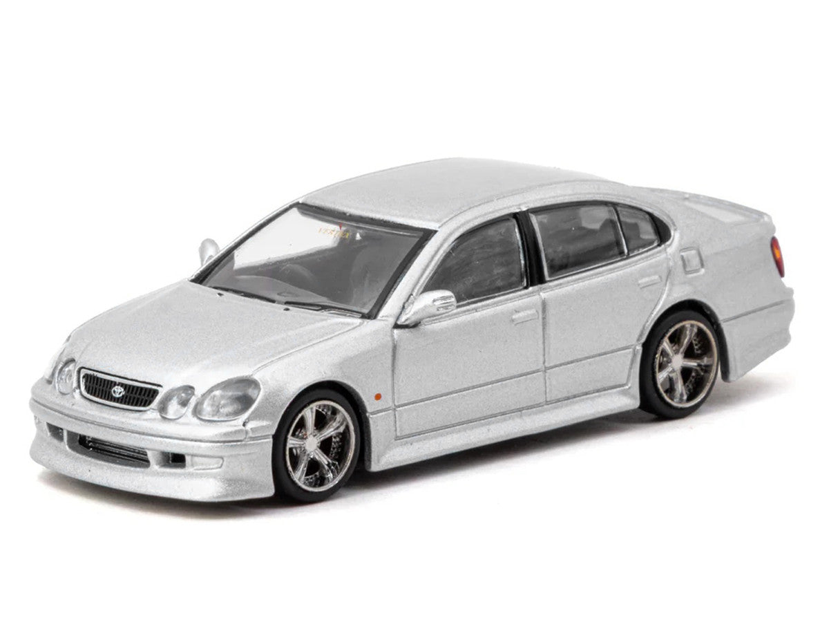 Toyota Vertex Aristo JZS161 RHD (Right Hand Drive) Silver Metallic "Global64" Series 1/64 Diecast Model Car by Tarmac Works Tarmac Works