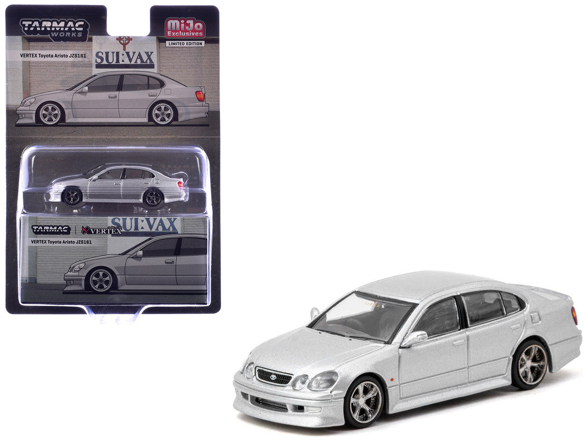 Toyota Vertex Aristo JZS161 RHD (Right Hand Drive) Silver Metallic "Global64" Series 1/64 Diecast Model Car by Tarmac Works Tarmac Works