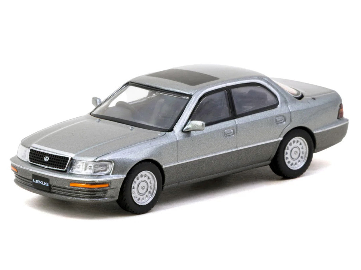 Lexus LS400 RHD (Right Hand Drive) Flint Gray Metallic "Global64" Series 1/64 Diecast Model Car by Tarmac Works Tarmac Works