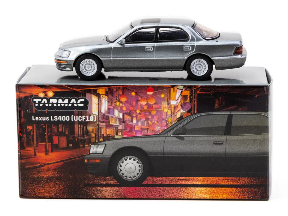 Lexus LS400 RHD (Right Hand Drive) Flint Gray Metallic "Global64" Series 1/64 Diecast Model Car by Tarmac Works Tarmac Works
