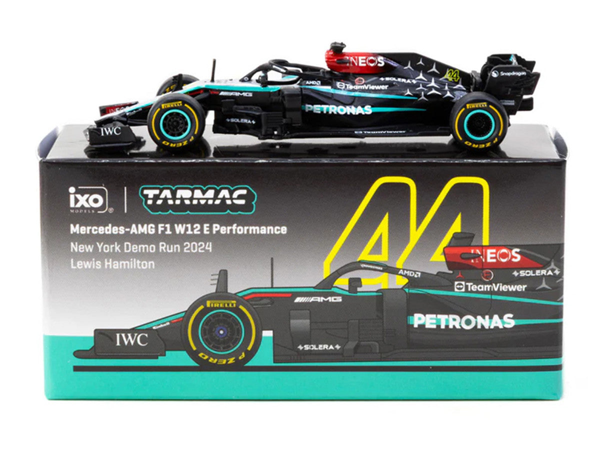 Mercedes-AMG F1 W12 E Performance #44 Lewis Hamilton Formula One F1 "New York Demo Run" (2024) "Global64" Series 1/64 Diecast Model by Tarmac Works-2