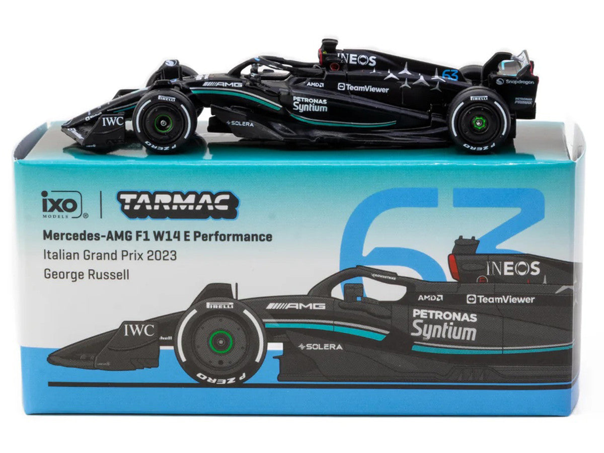 Mercedes-AMG F1 W14 E Performance #63 George Russell Formula One F1 "Italian GP" (2023) "Global64" Series 1/64 Diecast Model Car by Tarmac Works Tarmac Works