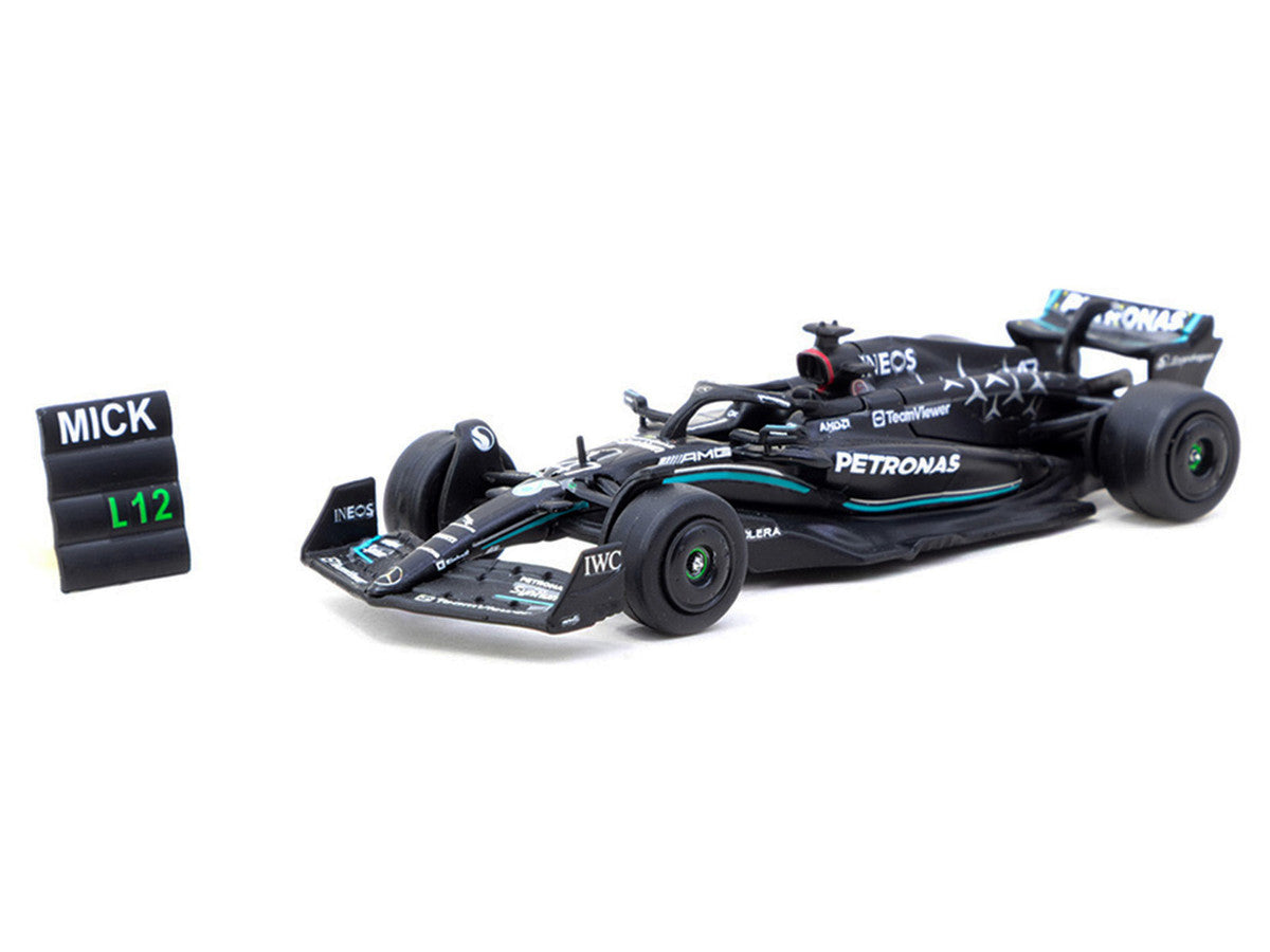 Mercedes-AMG F1 W14 E Performance #47 Mick Schumacher Formula One F1 "Spanish GP Tyre Testing" (2023) with Pit Board "Global64" Series 1/64 Diecast Model by Tarmac Works-0