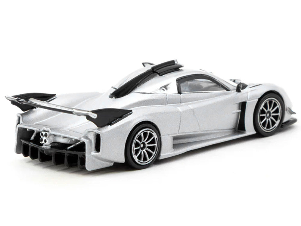 Pagani Huayra R Satin Silver Metallic "Global64" Series 1/64 Diecast Model by Tarmac Works-0