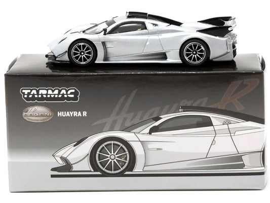 Pagani Huayra R Satin Silver Metallic "Global64" Series 1/64 Diecast Model by Tarmac Works-1