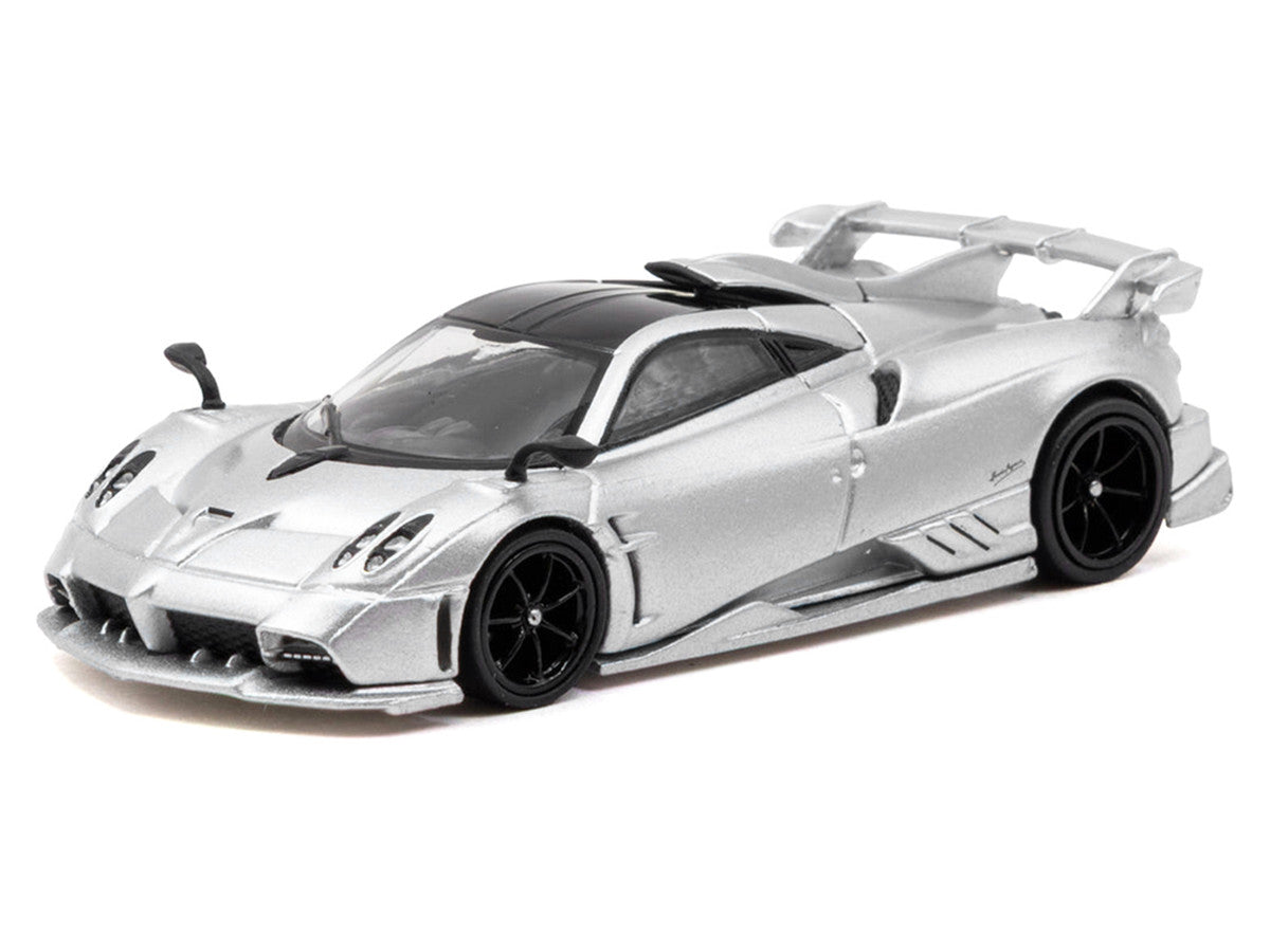 Pagani Imola Matt Silver Metallic with Black Top "Global64" Series 1/64 Diecast Model Car by Tarmac Works Tarmac Works