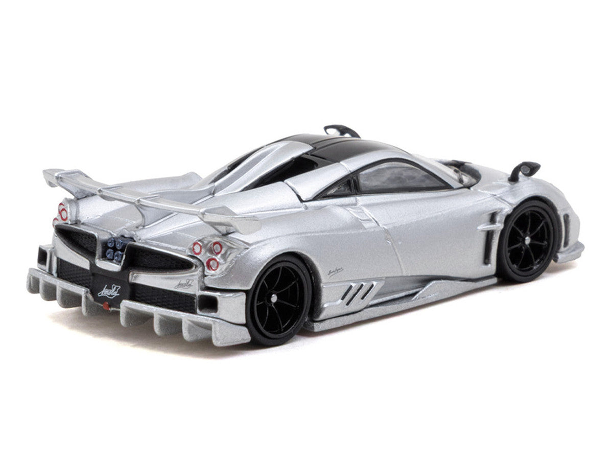 Pagani Imola Matt Silver Metallic with Black Top "Global64" Series 1/64 Diecast Model Car by Tarmac Works Tarmac Works