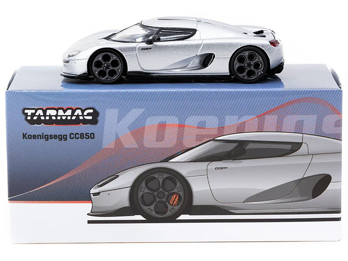 Koenigsegg CC850 Silver Metallic "Global64" Series 1/64 Diecast Model by Tarmac Works Tarmac Works