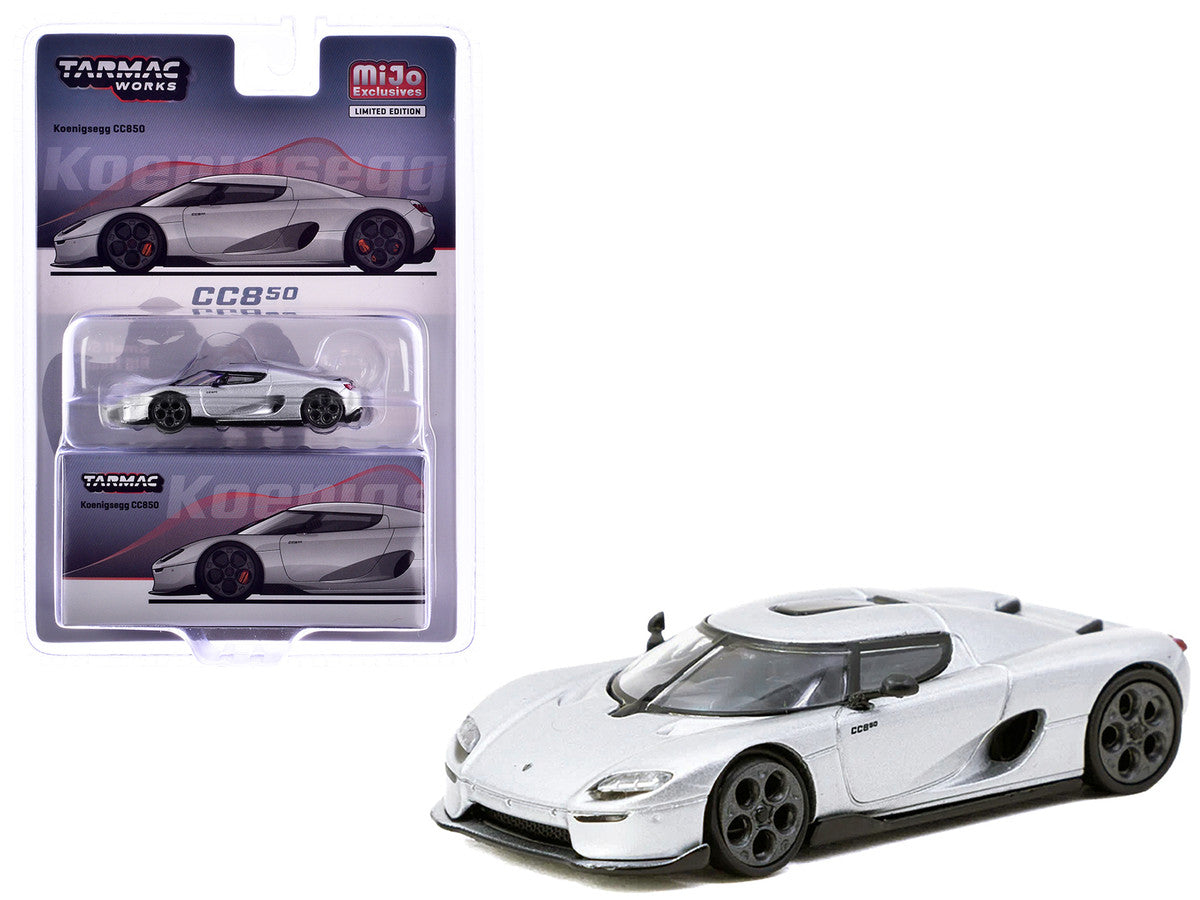 Koenigsegg CC850 Silver Metallic "Global64" Series 1/64 Diecast Model by Tarmac Works Tarmac Works