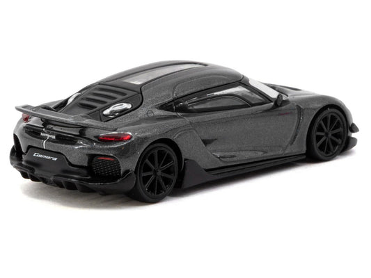 Koenigsegg Gemera Dark Gray Metallic "Global64" Series 1/64 Diecast Model Car by Tarmac Works Tarmac Works