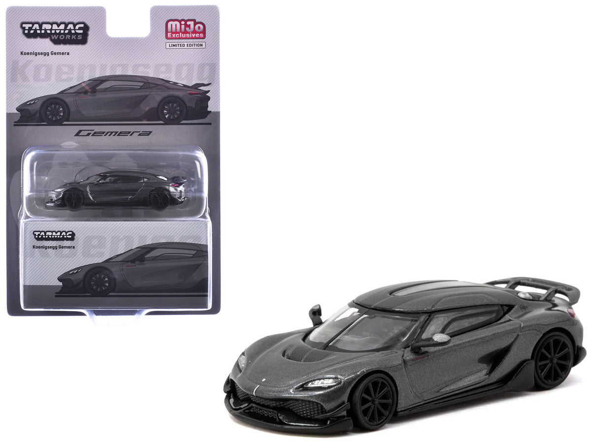Koenigsegg Gemera Dark Gray Metallic "Global64" Series 1/64 Diecast Model Car by Tarmac Works Tarmac Works