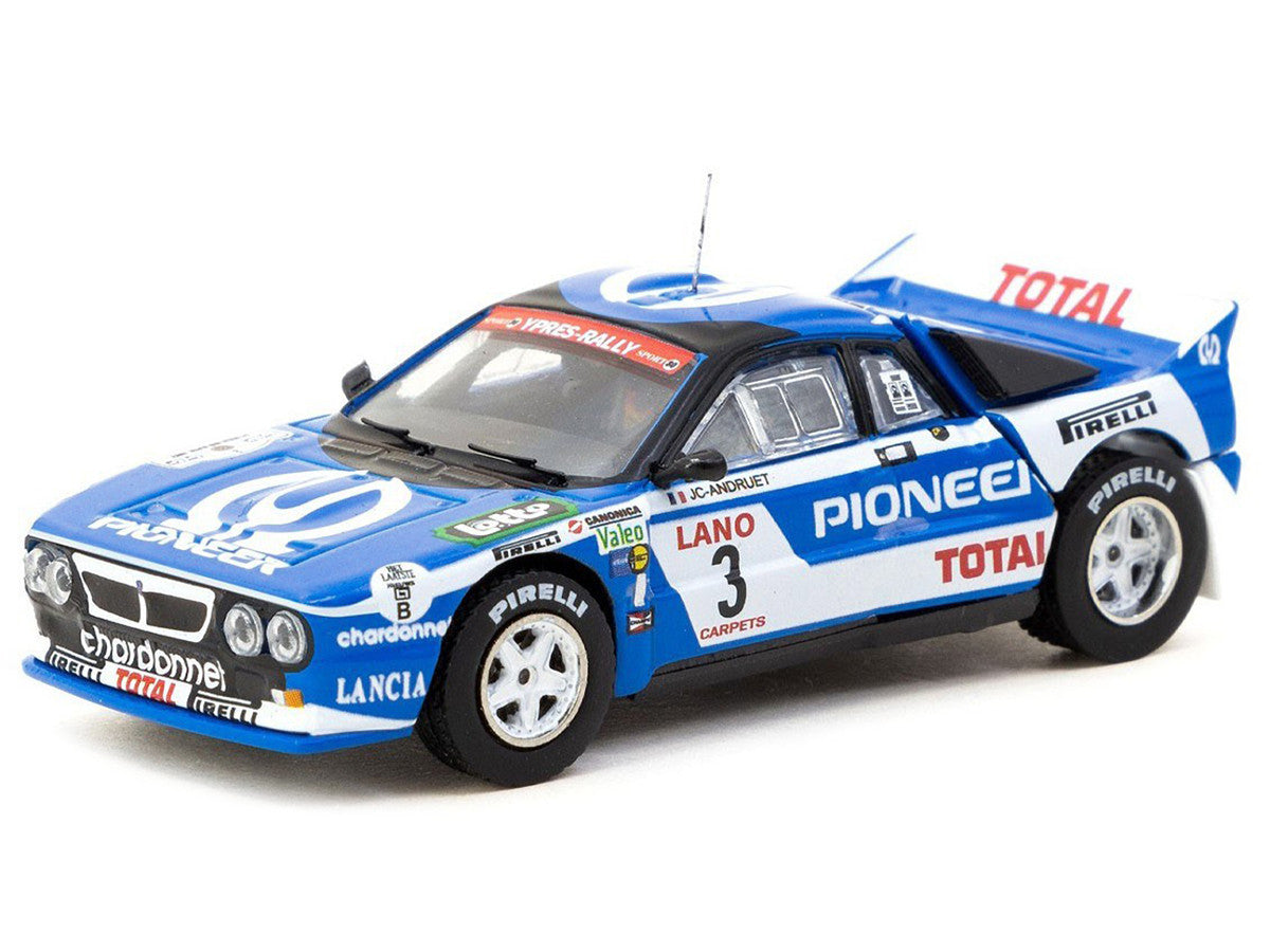 Lancia 037 Rally #3 Jean-Claude Andruet - Francoise Sappey 2nd Place "Ypres 24 Hours Rally" (1983) "Hobby64+" Series 1/64 Diecast Model Car by Tarmac Works Tarmac Works