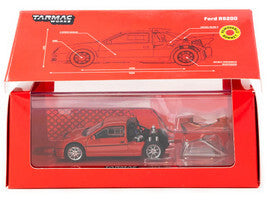 Ford RS200 Red "Hobby64" Series 1/64 Diecast Model Car by Tarmac Works