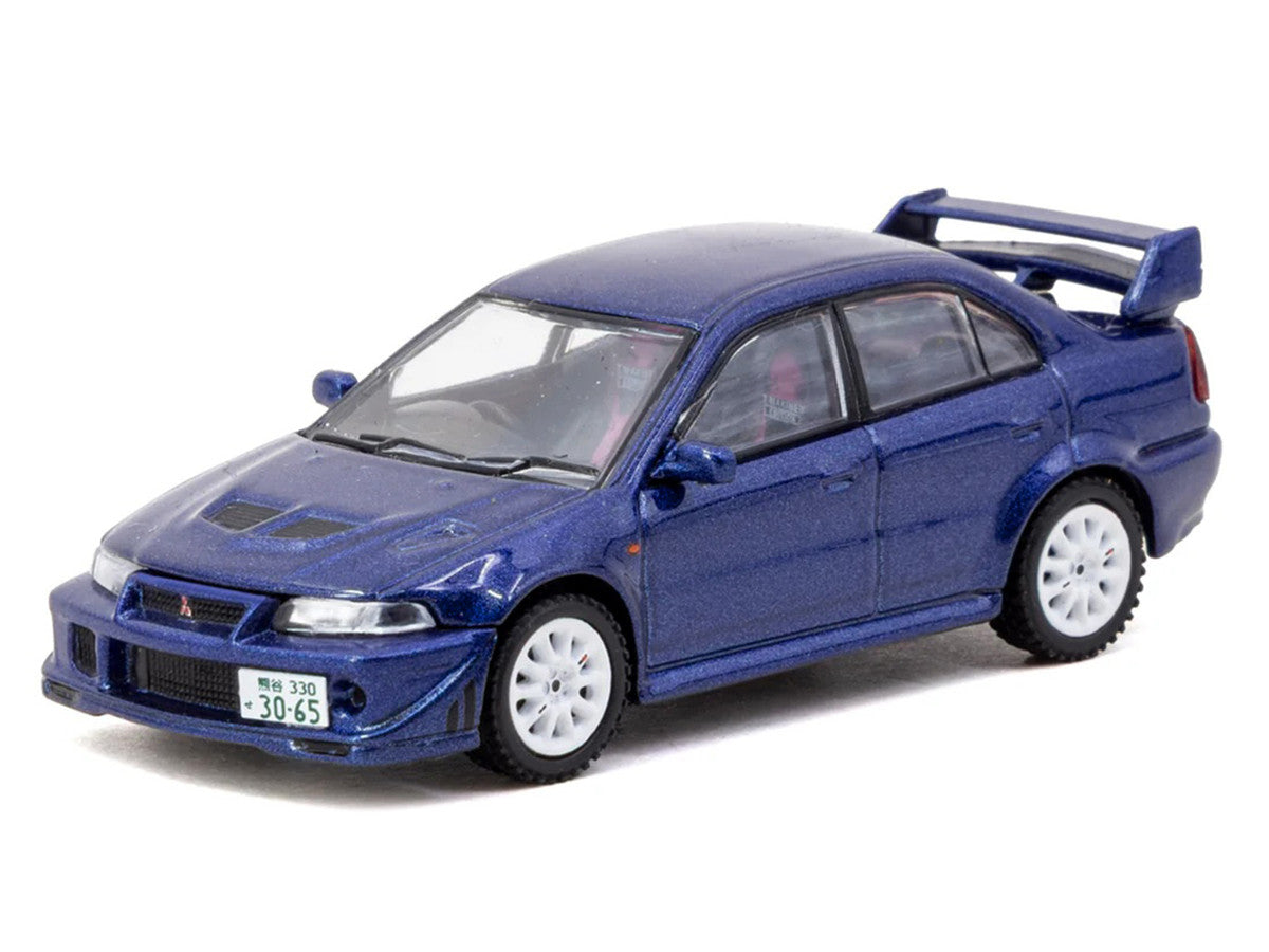 Mitsubishi Lancer Evolution VI RHD (Right Hand Drive) "Tommi Makinen Edition" Blue Metallic "Road64" Series 1/64 Diecast Model by Tarmac Works Tarmac Works