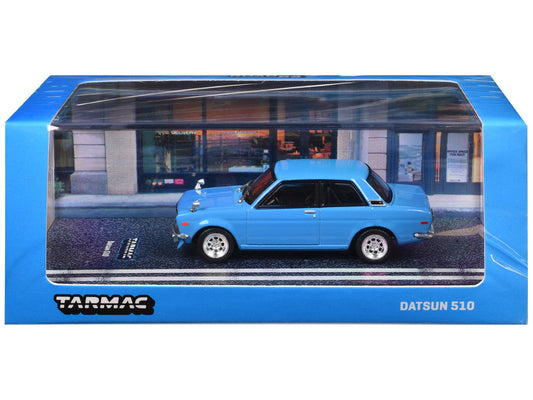 Datsun 510 Light Blue "Road64" Series 1/64 Diecast Model Car by Tarmac Works Tarmac Works