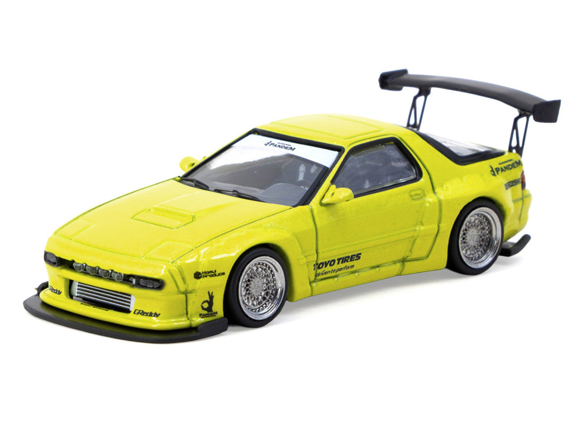 Mazda RX-7 FC3S Pandem Yellow Metallic "Road64" Series 1/64 Diecast Model Car by Tarmac Works Tarmac Works