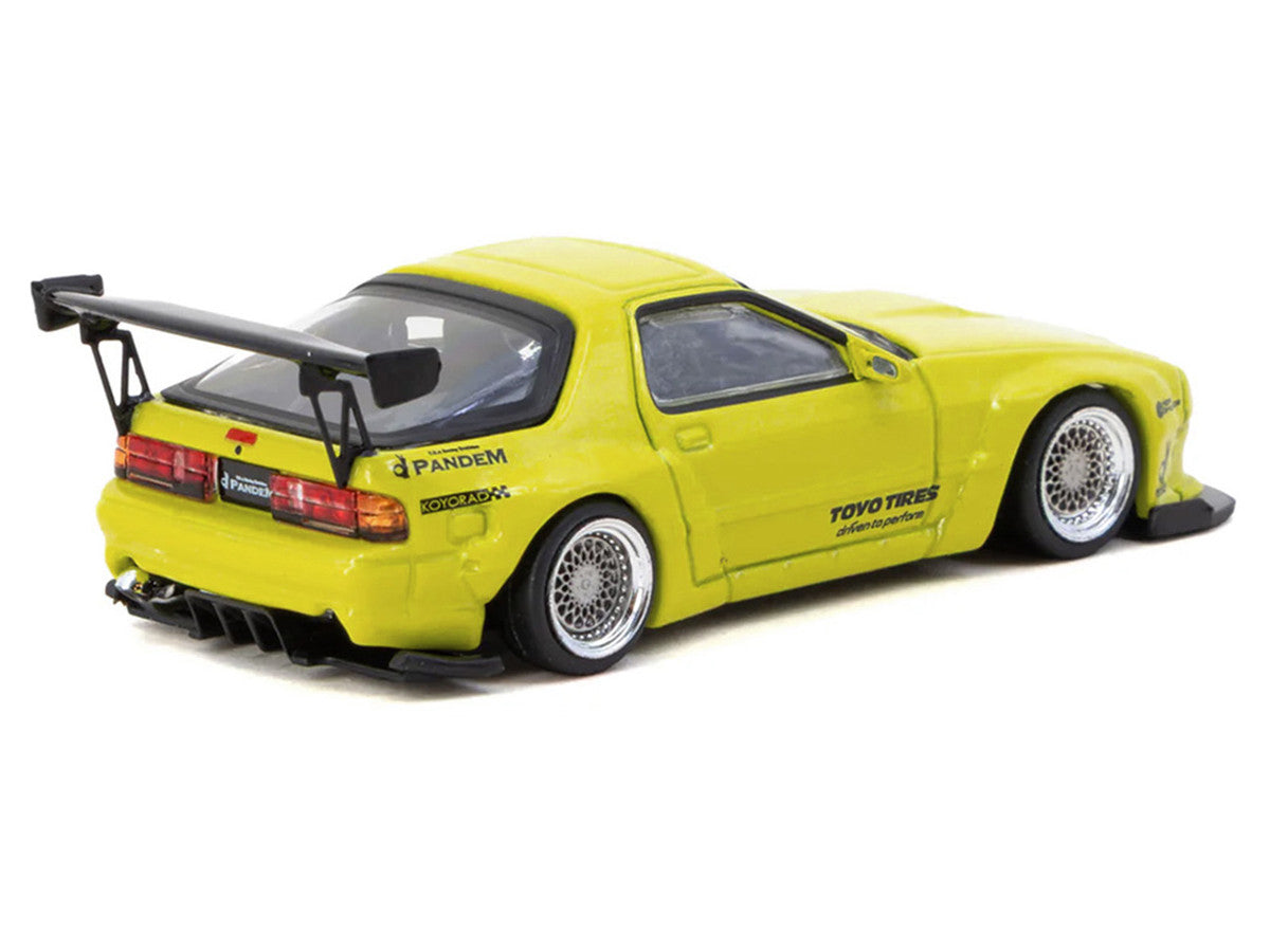 Mazda RX-7 FC3S Pandem Yellow Metallic "Road64" Series 1/64 Diecast Model Car by Tarmac Works Tarmac Works
