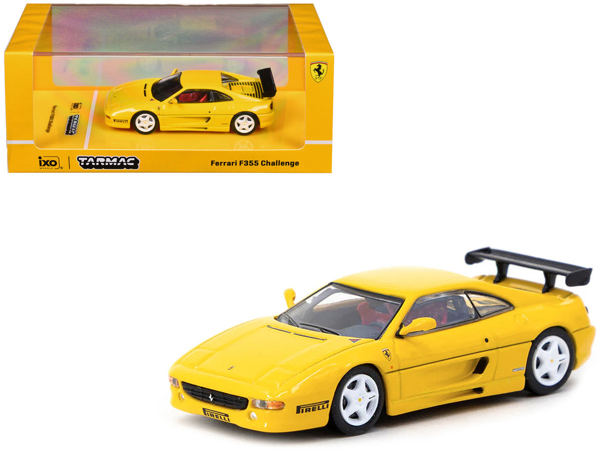 Ferrari F355 Challenge Yellow "Road64" Series 1/64 Diecast Model Car by Tarmac Works-0