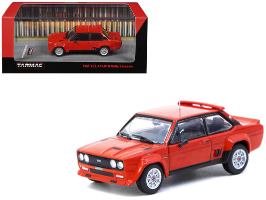 Fiat 131 Abarth Rally Stradale Red "Road64" Series 1/64 Diecast Model Car by Tarmac Works-0