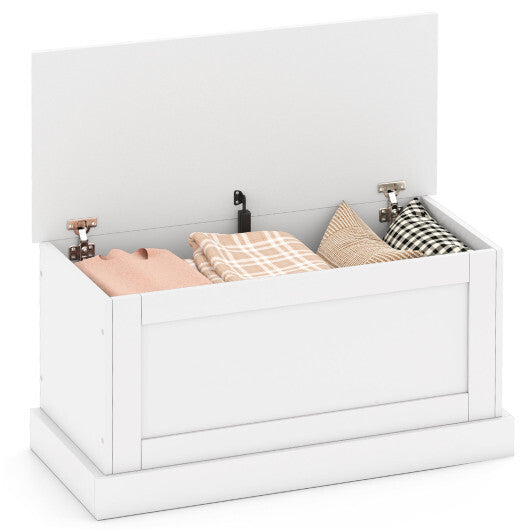Large Storage Chest with Safety Metal Hinge-off white W2B