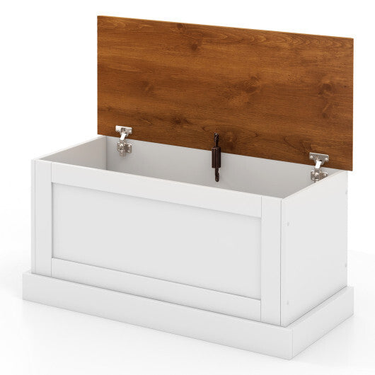 Large Storage Chest with Safety Metal Hinge-off white W2B