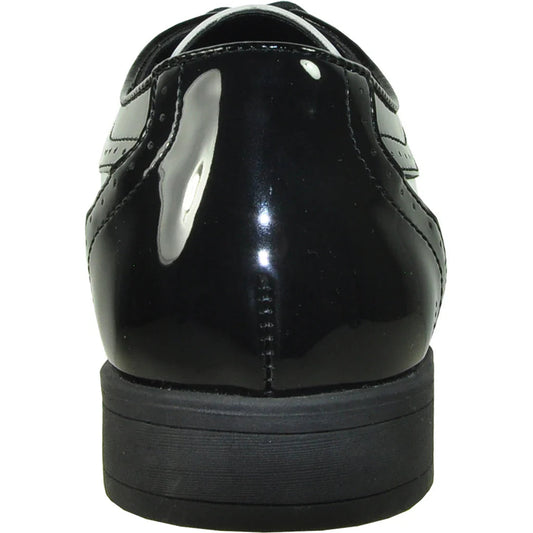 "Telford" Black and White Vangelo Tuxedo Shoes Tux-USA
