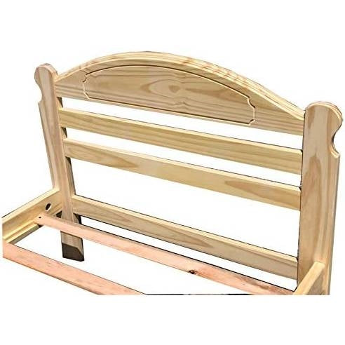 Twin Unfinished Solid Pine Wood Platform Bed Frame with Headboard and Footboard HomePacific