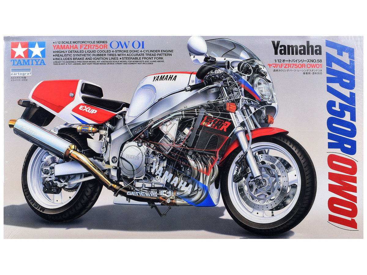 Model Kit Yamaha FZR750R OW01 Motorcycle 1/12 Scale Model by Tamiya Tamiya